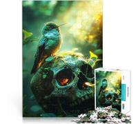 Puzzle 1000 pezzi per adolescenti Uccello su un teschio Antistress Vacanza in patria Uccidere il tempo Regalo di compleanno, regali, arte murale 75x50cm