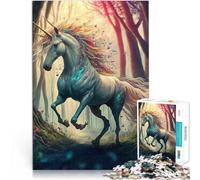 Puzzle 1000 pezzi per adolescenti Un unicorno dei cartoni animati Antistress Sfida difficile Attività divertenti a casa, regali di compleanno, regali di viaggio, 26x38cm