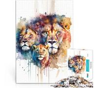 Puzzle 1000 pezzi per adolescenti Una famiglia di leoni Antistress Vacanza in patria Uccidere il tempo perché è ideale come regalo per tutta la famiglia 38x26cm
