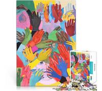 Puzzle 1000 pezzi per adolescenti Una mano è tutto ciò di cui abbiamo bisogno Giocattoli educativi con poster abbinato e foglio di quiz 75x50cm