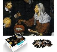Puzzle 1000 pezzi per adolescenti Una vecchia che cucina le uova Allena il tuo cervello e le tue mani perché è ideale come regalo per tutta la famiglia 38x26cm