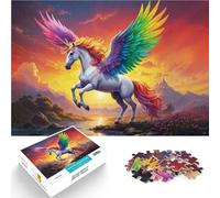 Puzzle 1000 pezzi per adolescenti Unicorno arcobaleno per il giocattolo di sfida del gioco educativo perché è ideale come regalo per tutta la famiglia 38x26cm
