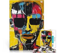 Puzzle 1000 pezzi per adolescenti Uomo astratto con gli occhiali Allena il tuo cervello e le tue mani è ideale come regalo per tutta la famiglia 52x38cm