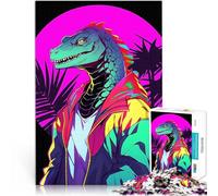 Puzzle 1000 pezzi per adolescenti Vestiti retrò da dinosauro Gioco impegnativo e gioco in famiglia Gioco educativo per compleanno e Natale 38x26cm