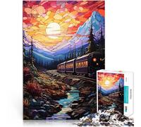 Puzzle 1000 pezzi per adolescenti Viaggio in treno notturno Gioco di famiglia antistress sfida difficile Giocattoli per la decorazione della casa 52x38cm
