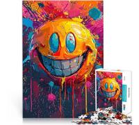 Puzzle 1000 pezzi per adolescenti Vibrazioni di sorriso ovunque Allena il tuo cervello e le tue mani con poster abbinato e foglio di quiz 75x50cm