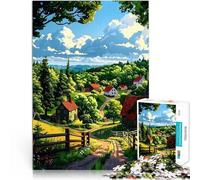 Puzzle 1000 pezzi per adolescenti Villaggio di campagna per il giocattolo di sfida del gioco educativo Lista dei desideri con Babbo Natale 52x38cm