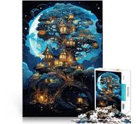 Puzzle 1000 pezzi per adolescenti Villaggio magico su un albero Vacanza a casa: uccidere il tempo perché è ideale come regalo per tutta la famiglia 38x26cm