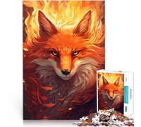 Puzzle 1000 pezzi per adolescenti Volpe rossa misteriosa Giocattolo educativo intellettuale decomprimente Decorazione perfetta 38x26cm