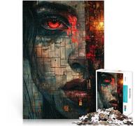 Puzzle 1000 pezzi per adolescenti Volto di donna per il giocattolo di sfida del gioco educativo Lista dei desideri con Babbo Natale 75x50cm