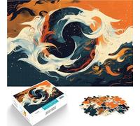 Puzzle 1000 pezzi per adolescenti Vortice astratto dello spazio Yin Yang Attività per famiglie Gioco educativo per compleanno e Natale 52x38cm