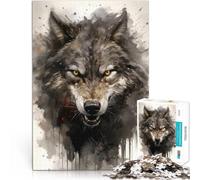 Puzzle 1000 pezzi per adolescenti Wolf Art Trainieren Sie Ihr Gehirn und Ihre Hände Geschenkideen75x50cm