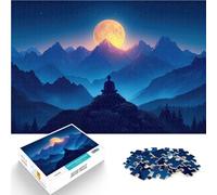 Puzzle 1000 pezzi per adolescenti Yoga e meditazione Difficile da completare ma divertente e umoristico Lista dei desideri con Babbo Natale 52x38cm