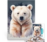 puzzle 1000 pezzi per adulti Acquerello di simpatico orso polare giochi divertenti per famiglie perché è ideale come regalo per tutta la famiglia 75x50cm