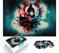 puzzle 1000 pezzi per adulti Acquerello Londra Giocattoli educativi per l'apprendimento Giochi per famiglie gioco di sfida unico 52x38cm