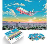 puzzle 1000 pezzi per adulti Aereo nel cielo del Giappone Vacanza a casa: uccidere il tempo Collezione di artisti, Belle arti 38x26cm