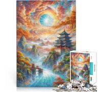 puzzle 1000 pezzi per adulti Alba sull'antica Cina Difficile da completare ma divertente e umoristico Decorazioni e regali unici per la casa 38x26cm