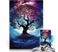 puzzle 1000 pezzi per adulti albero cosmico della vita Giocattolo educativo intellettuale decomprimente con poster abbinato e foglio di quiz 50x70cm