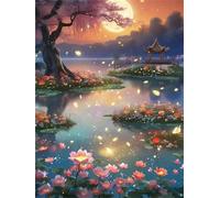 Puzzle 1000 Pezzi per Adulti Albero del laghetto del padiglione, Intrattenimento Creativo, puzzle Divertenti Uomo e Donna, Gioco Giocattolo per la Famiglia, Colorato impegnativo per adulti