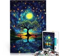 puzzle 1000 pezzi per adulti Albero della notte stellata Difficile da completare ma divertente e umoristico Regalo di compleanno 38x26cm