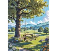Puzzle 1000 Pezzi per Adulti Albero dell'altalena primaverile, Intrattenimento Creativo, puzzle Divertenti Uomo e Donna, Gioco Giocattolo per la Famiglia, Colorato impegnativo per adulti