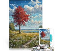puzzle 1000 pezzi per adulti Albero fiammeggiante Antistress Vacanza in patria Uccidere il tempo Adatto per la decorazione del desktop 75x50cm
