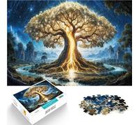 puzzle 1000 pezzi per adulti Albero luminoso della vita per il giocattolo di sfida del gioco educativo Migliorare l'amore tra le coppie 52x38cm