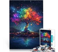 puzzle 1000 pezzi per adulti Albero magico al neon colorato Gioco di famiglia antistress sfida difficile Decorazioni e regali unici per la casa 75x50cm