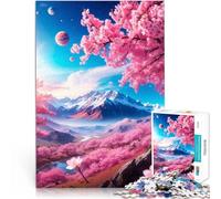 puzzle 1000 pezzi per adulti Albero rosa Giocattoli che creano dipendenza e sfidano l'intelligenza del cervello Regalo di opere d'arte 38x26cm