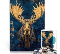 puzzle 1000 pezzi per adulti Alce d'oro Giocattoli che creano dipendenza e sfidano l'intelligenza del cervello Compleanno e regali unici 38x26cm