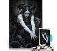 puzzle 1000 pezzi per adulti Ali del Serpente Notturno, Lilith Riduzione dello stress interessante Lista dei desideri con Babbo Natale 52x38cm