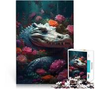puzzle 1000 pezzi per adulti Alligatore Prezioso Antistress Vacanza in patria Uccidere il tempo con poster abbinato e foglio di quiz 50x70cm