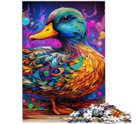 Puzzle 1000 pezzi per adulti anatre colorate decorazione per la casa, 26 x 38 cm. Migliora l'amore Tra Le Coppie per Adolescenti di 14 Anni e Altro.