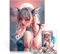 puzzle 1000 pezzi per adulti Angelo anime con le ali Difficile da completare ma divertente e umoristico Lista dei desideri con Babbo Natale 38x26cm