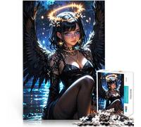 puzzle 1000 pezzi per adulti Angelo oscuro con alone Giocattoli educativi per l'apprendimento Giochi per famiglie Opera d'arte 38x26cm