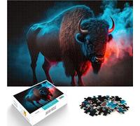 puzzle 1000 pezzi per adulti animale bufalo Giocattoli che creano dipendenza e sfidano l'intelligenza del cervello Un'opera d'arte 38x52cm