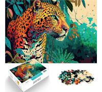 puzzle 1000 pezzi per adulti Animale leopardo Aiuta il cervello ad allenare i giocattoli che creano dipendenza per coltivare la pazienza Un'opera d'arte 52x38cm