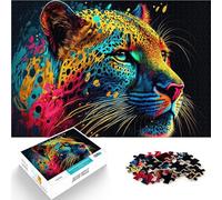 puzzle 1000 pezzi per adulti Animale leopardo Giocattoli che creano dipendenza e sfidano l'intelligenza del cervello decorazione murale 52x38cm