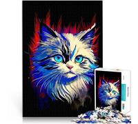 puzzle 1000 pezzi per adulti Animali Felini 14 Giocattoli educativi per l'apprendimento Giochi per famiglie Regali di Babbo Natale segreto 75x50cm