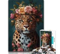 Puzzle 1000 pezzi per adulti, animali leopardo, giochi educativi, decorazione per la casa, gioco educativo per compleanno, Natale (38x26cm)