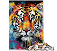 Puzzle 1000 pezzi per adulti animali tigre puzzle educativo 26x38cm regali a tutta la famiglia per adolescenti di 14 anni