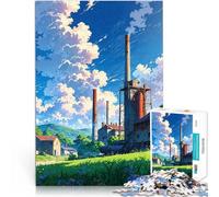 puzzle 1000 pezzi per adulti Anime "Fabbrica sotto un cielo azzurro" Taglio di precisione Ogni pezzo è unico - Gioco divertente e stimolante per tutta la famiglia 50x70cm