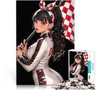 puzzle 1000 pezzi per adulti Anime Racing Girl Gaming Giocattolo educativo intellettuale decomprimente con poster abbinato e foglio di quiz 38x26cm