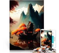 puzzle 1000 pezzi per adulti Antico paesaggio giapponese Antistress Vacanza in patria Uccidere il tempo Giocattoli per la decorazione della casa 75x50cm