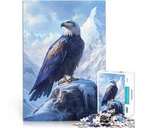 puzzle 1000 pezzi per adulti Aquila congelata nel mondo di ghiaccio Gioco a quiz Attività divertenti a casa, regali di compleanno, regali di viaggio, 50x70cm