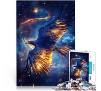 puzzle 1000 pezzi per adulti Aquila di fuoco nello spazio giocattoli educativi per l'apprendimento Lista dei desideri con Babbo Natale 75x50cm