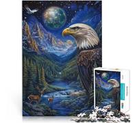 puzzle 1000 pezzi per adulti Aquila dipinta a colori Antistress Vacanza in patria Uccidere il tempo Lista dei desideri con Babbo Natale 75x50cm