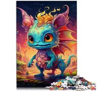 Puzzle 1000 pezzi per adulti Art Dragon Baby - Gioco stimolante per la decorazione della casa 14,96 pollici x 20,47 pollici per adolescenti da 14 anni e oltre