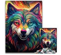 Puzzle 1000 pezzi per adulti Art Wolf, gioco rompicapo in legno, gioco interattivo per famiglie, adatto dai 14 anni in su, 50x75CM/19,68x29,52 pollici