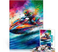 puzzle 1000 pezzi per adulti Arte ad acquerello di moto d'acqua giochi divertenti per famiglie Migliorare l'amore tra le coppie 52x38cm